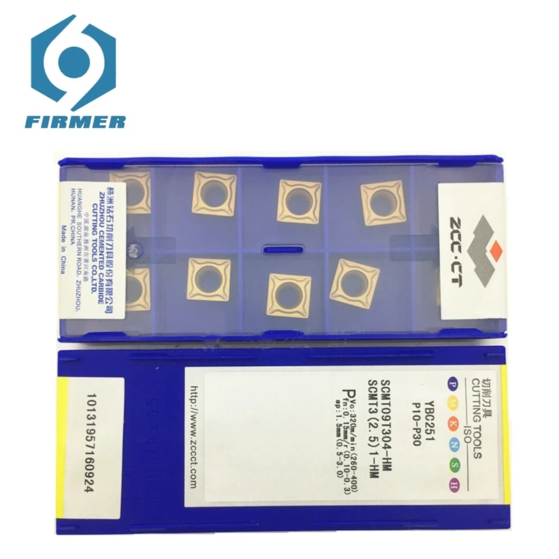 

Original ZCC.CT CNC Lathe Blade 10pcs SCMT09T304 120404-HM YBC251 252 Carbide Inserts Lathe Turning Tool CNC Blade Cutting Tool