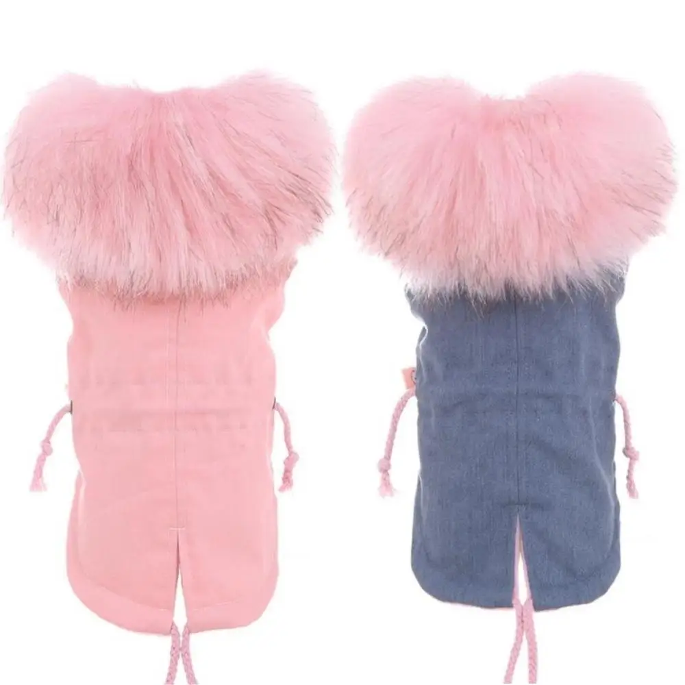 Одежда для собак зимнее пальто из флиса Собака парки Тедди теплое с