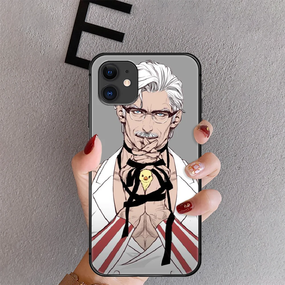 

KFC Funny Phone Case Cover For Iphone 6 6S 7 8 11 12 Se 2020 X Xs Xr Pro Max Plus Mini Black Hoesjes Black Trend Soft