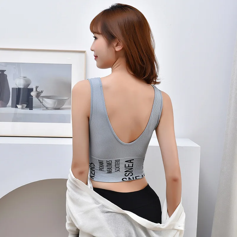 Backless Women Push Up Seamless Sports Bra Female Workout Sport Top Crop High Impact Fitness Wear For Yoga Gym Brassiere Tank | Спорт и