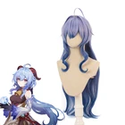 Парик Ganyu для косплея, термостойкие синтетические волосы, для игровых костюмов Genshin Impact Gan Yu