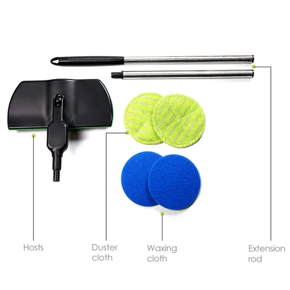 Rechargeable All-round Rotation Cordless Floor Cleaner Scrubber Polisher Electric Rotary Mop Microfiber Cleaning for Home | Дом и сад