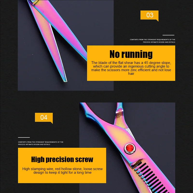 

Pet Hair Scissors Set Dog Groomings Scissors Set Cutting Thinning Curved Shears Comb Kit KSI999