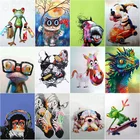 Алмазная живопись, мультяшное животное, лягушка, квадратные алмазные круглые алмазные украшения, настраиваемое настенное художественное украшение для гостиной