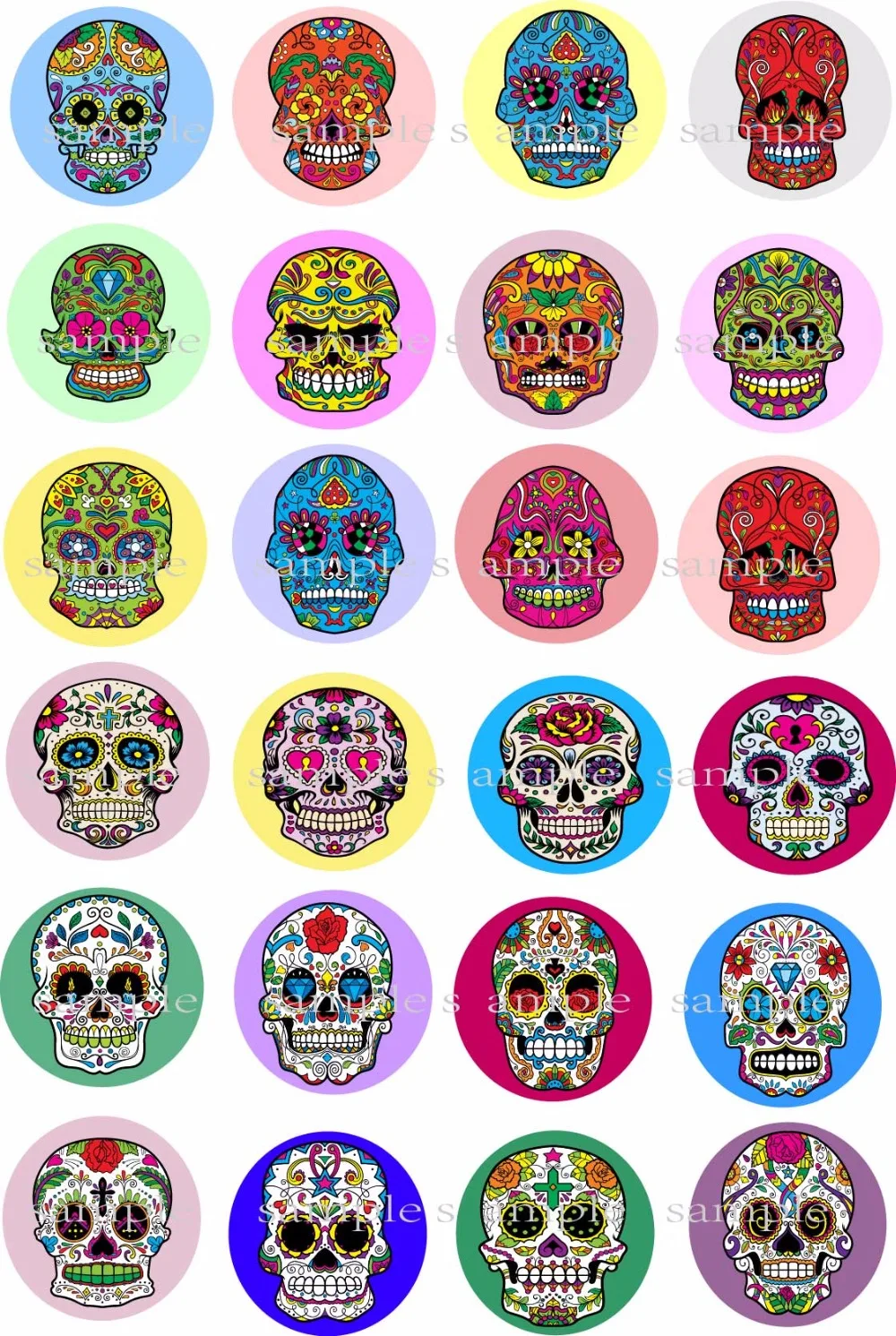 24 дня мертвецов мексиканский Сахар Череп съедобный торт Топпер Вафля рисовая