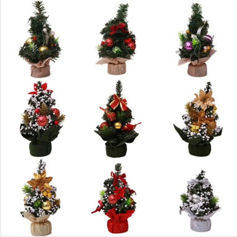 

Mini Christmas Tree Artificial Snowflakes Christmas Decor Mini Cedar Ornaments Festival Table Ornament Home Decoration New Year