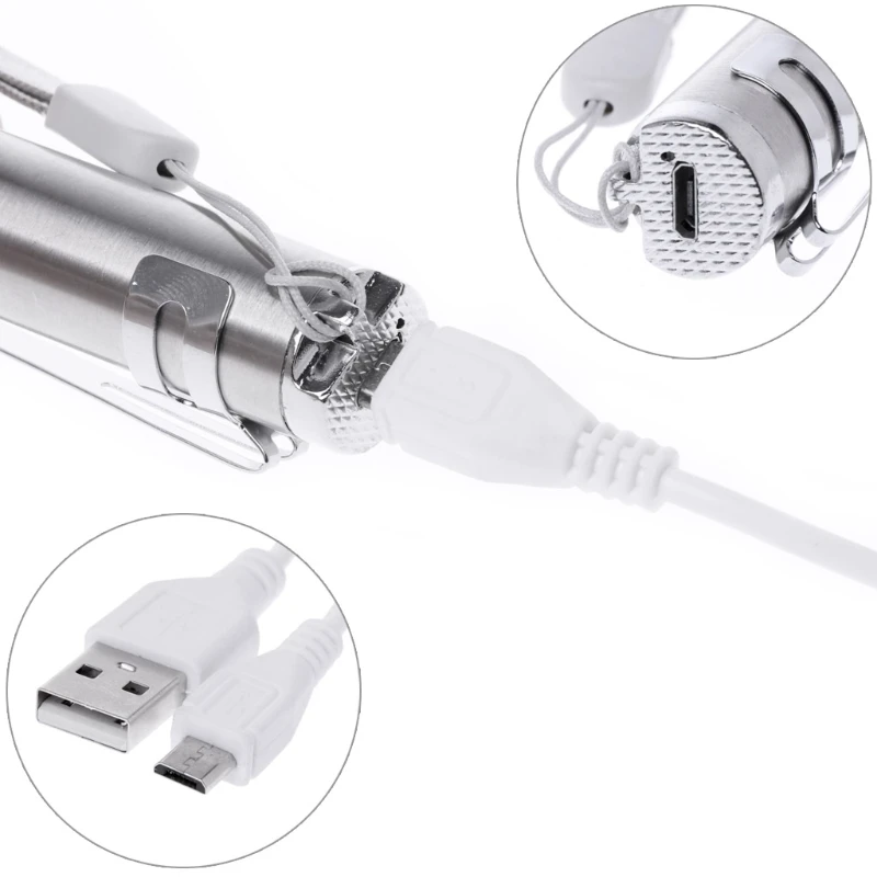 

3 in 1 Cat LED Chase Toys Laser Pointer Pen USB Rechargeable Flashlight Pen