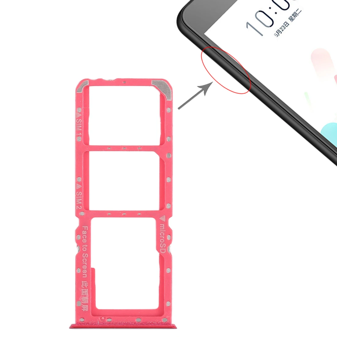 Держатель для карт OPPO 2 слота sim + лоток памяти Micro SD A5/A3s адаптер сменная