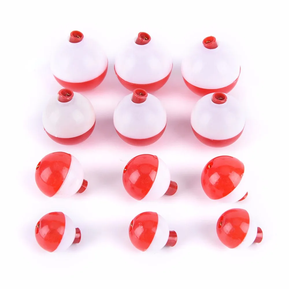 

Wholesale 12 PCS ABS Plastic Fishing Float Ball Bobbers Slip Drift Tube Indicator Sea Fishing Floats Bobbers