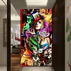 Набор для алмазной вышивки сделай сам, картина из страз 5D, полноразмернаякруглая, с рисунком девушки, большого размера, с мультяшным рисунком, украшение для дома