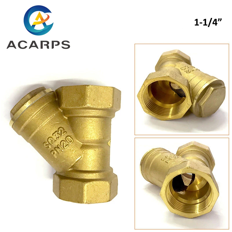 1/2 &quot3/4&quot 1 &quot2&quot 3 &quot4&quot латунный Y-образный фильтр с внутренней резьбой
