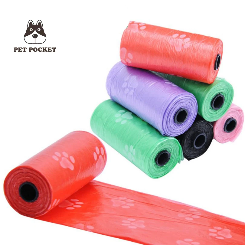 1 10 рулонные биоразлагаемые для домашних животных собак какашек кошек сумка