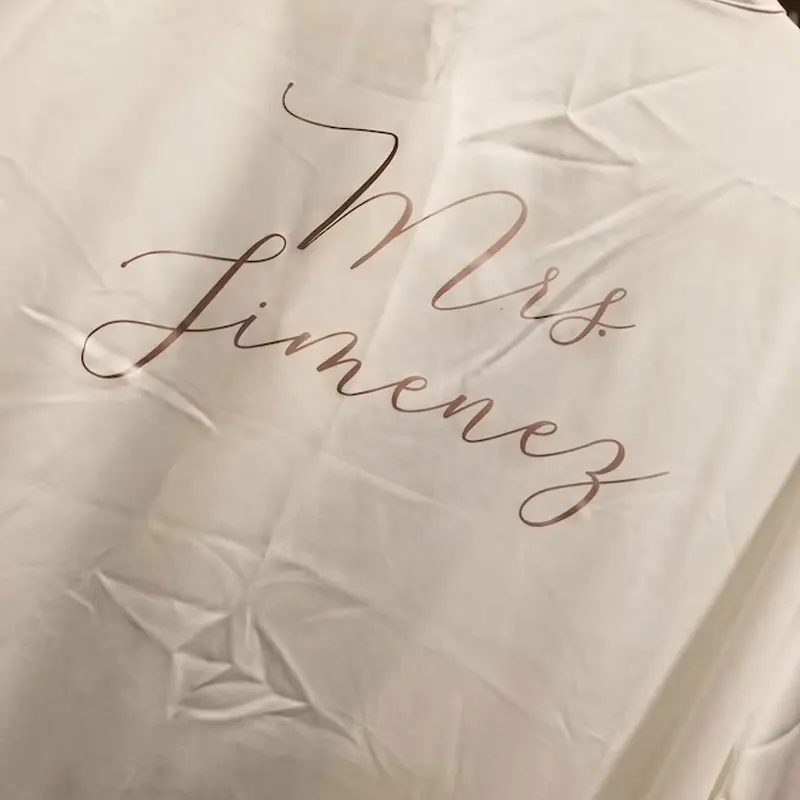 White Lace Satin Bride Robe Personalized Wedding Day Nightgown Bridesmaid Gift Mrs Robe Bridal Shower