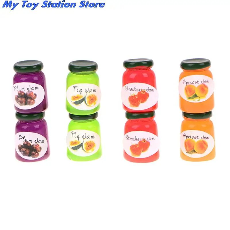 

8Pcs Resin Plasticine Slime Bead Making For Slime Charm Fruit Candy Canned jam Dollhouse Food DIY Scrapbooking Craft