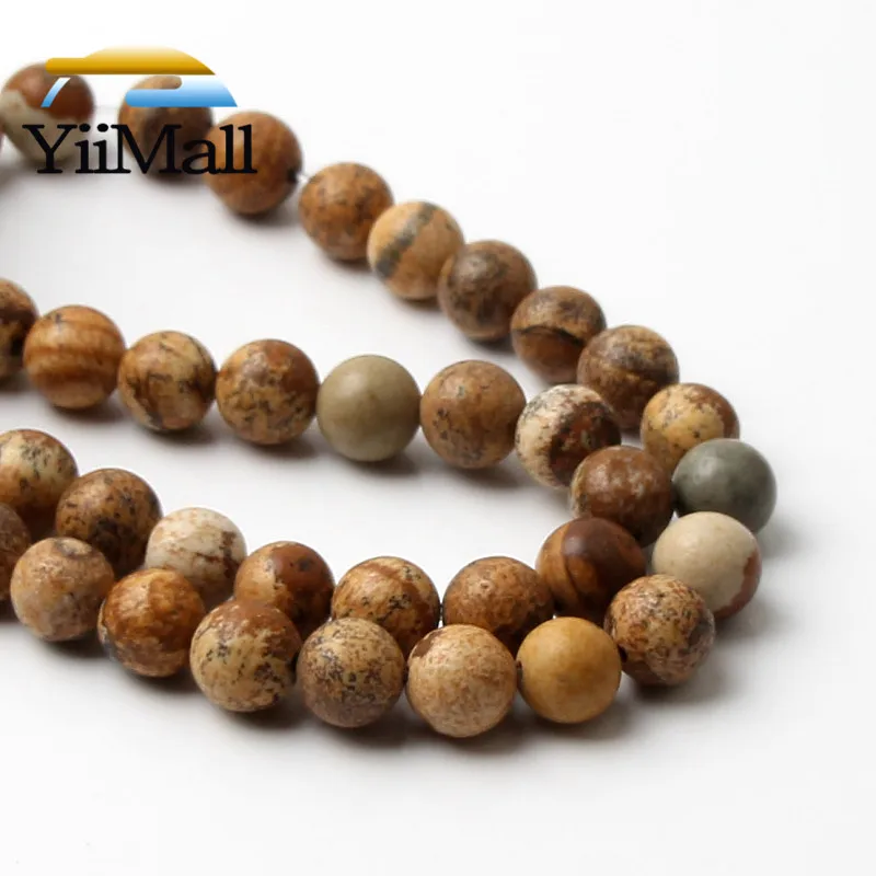 Натуральный Матовый полированный матовый камень Jaspers бусины 4 6 8 10 12 мм круглые