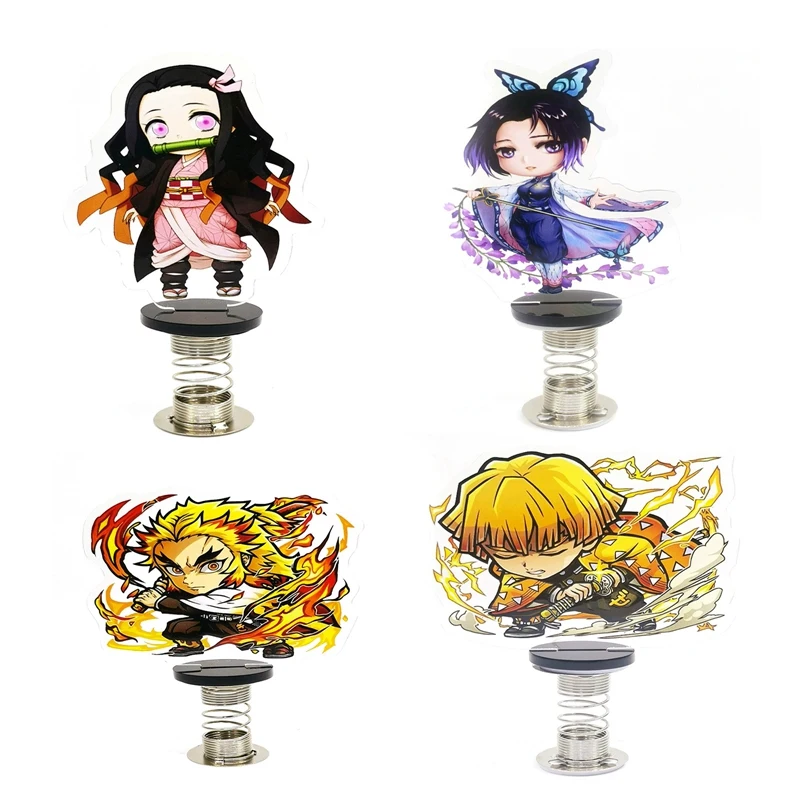 

Demon Slayer Peripheral Standing Brand Decoration Acrylic Laser Moving Head Spring Doll
