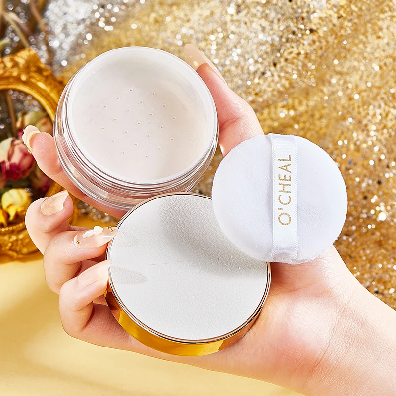 Отбеливающая рассыпчатая пудра для макияжа цветная водостойкая лица девушек и