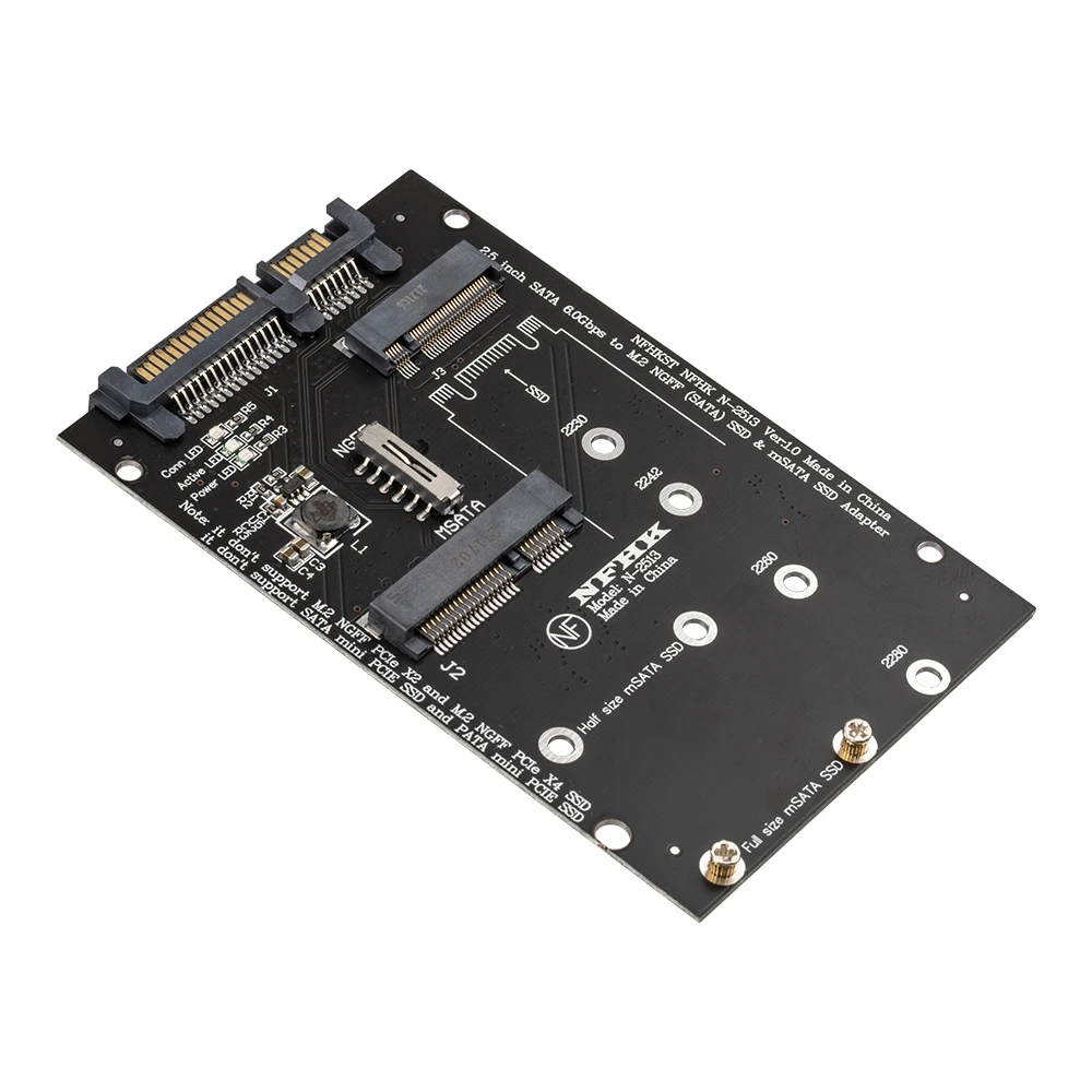 Переходник RGEEK M.2 NGFF Msata SSD на SATA 3 0 2 5 адаптер M2 PCI преобразователь переходная карта