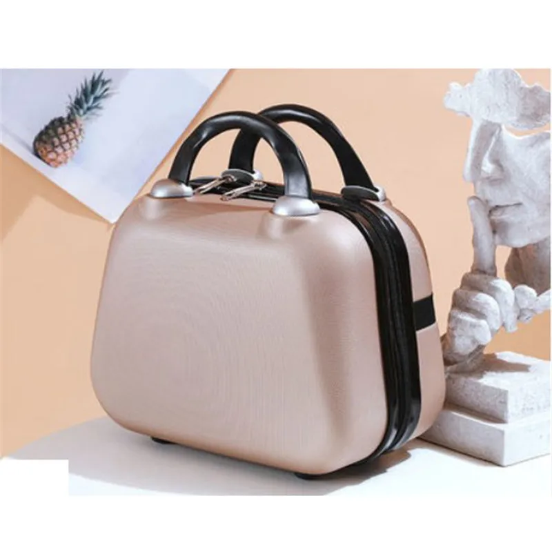 Hot Fashion ABS Waterproof Suitcase Cosmetic Case 14Inch Design Travel Can Be Set Trolley make up box Storage Bag | Багаж и сумки