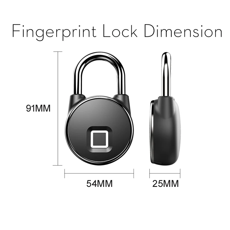 Дверной смарт-замок Anytek со сканером отпечатков пальцев IP66 водонепроницаемый без