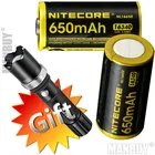 Оптовая продажа NITECORE встроенный usb-порт для зарядки литий-ионный аккумулятор NL1665R 2 шт. 650 мАч 16340 CR123 3,6 В + подарочный фонарик