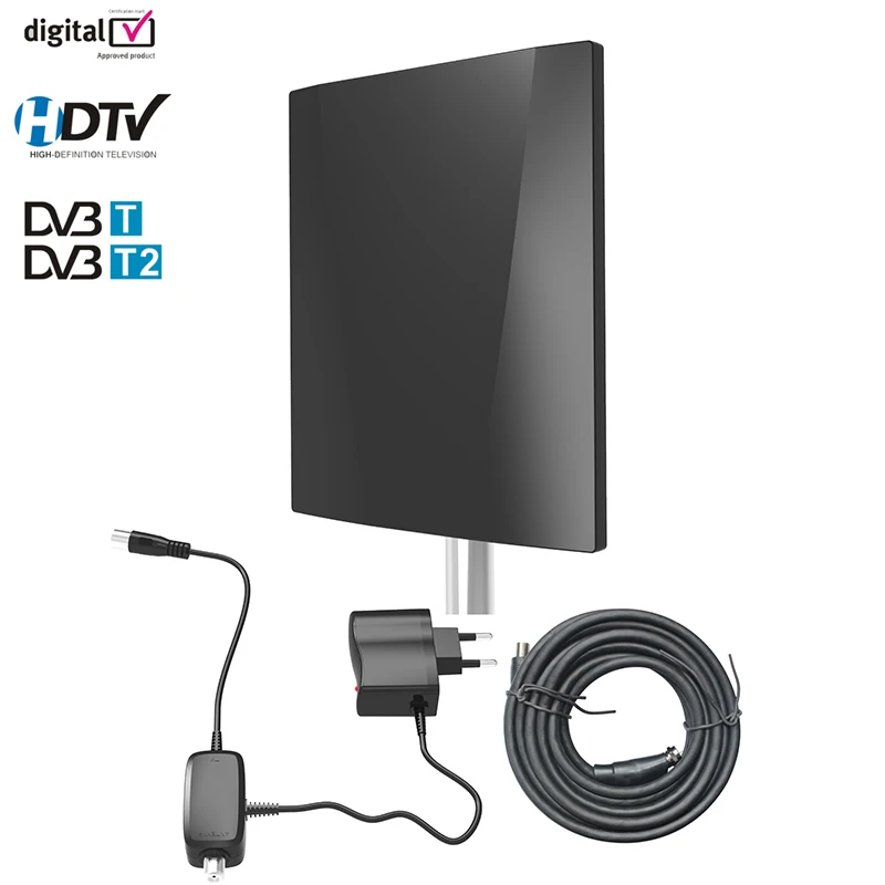 

Цифровая ТВ-антенна HD с поддержкой DVB T2 ATSC ISDBT, наружная/комнатная антенна, Усилитель ТВ-сигнала с высоким коэффициентом усиления, низкий уро...