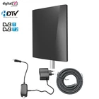 Цифровая ТВ-антенна HD с поддержкой DVB T2 ATSC ISDBT, наружнаякомнатная антенна, Усилитель ТВ-сигнала с высоким коэффициентом усиления, низкий уровень шума, коаксиальный