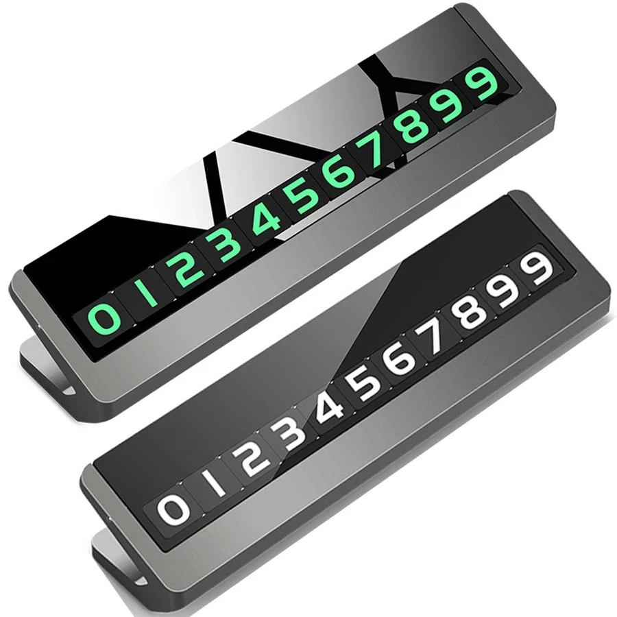 

Карточка с номером телефона для автомобиля, карточка для временной парковки, табличка с номером телефона, светящийся автомобильный парково...