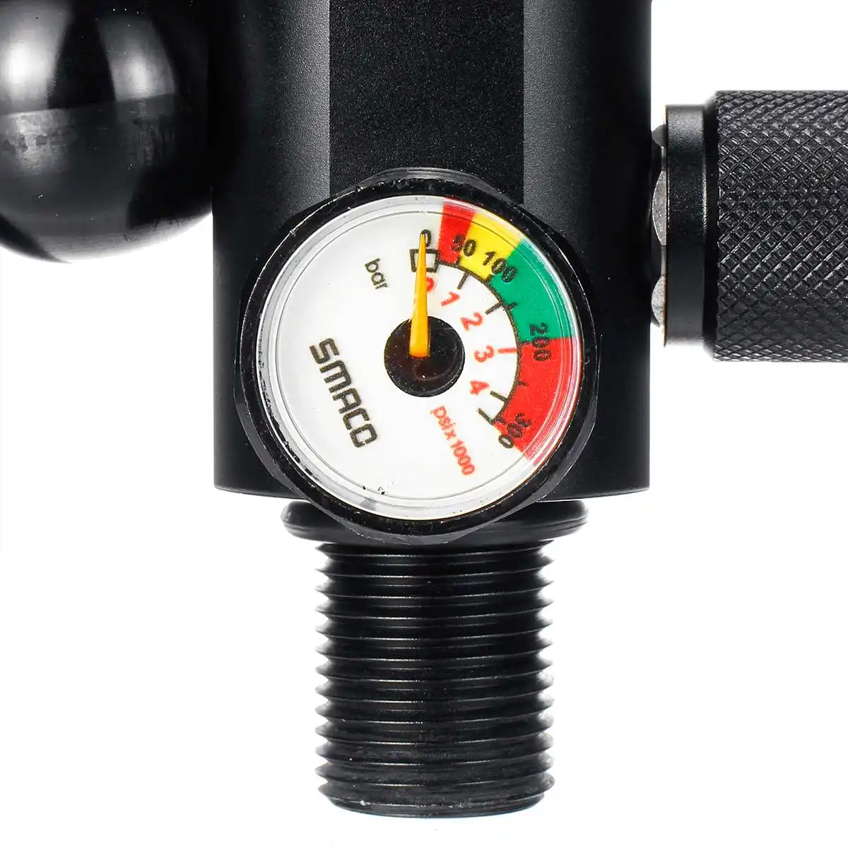 SMACO 3000PSI 1000 мл портативный Дайвинг резерв Воздушный бак кислородный цилиндр респиратор адаптер первый уровень давление редуктор клапан