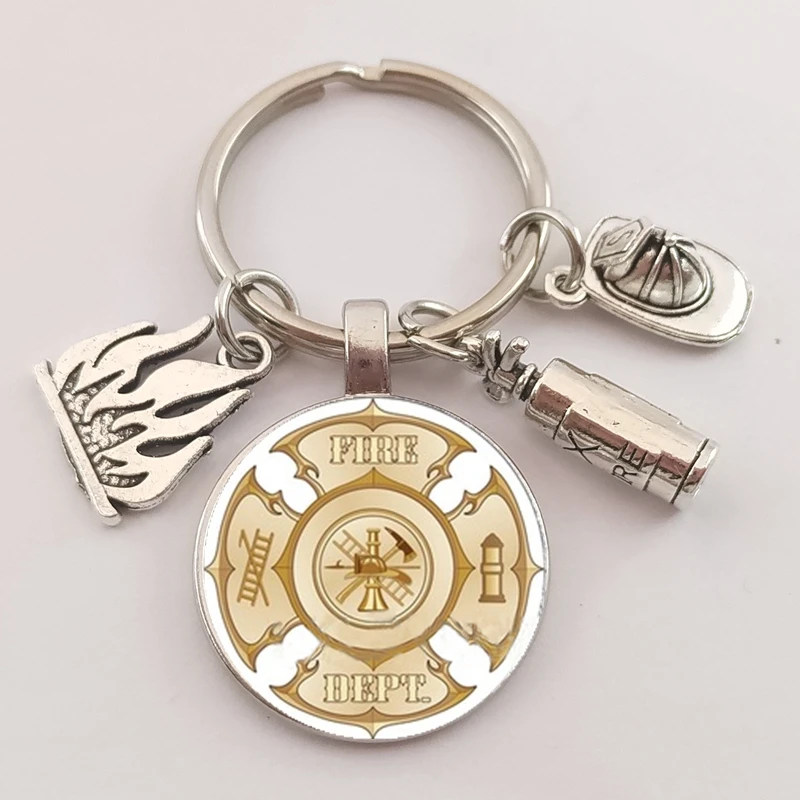New fashion charm fireman tools glass keychain accessories | Украшения и аксессуары