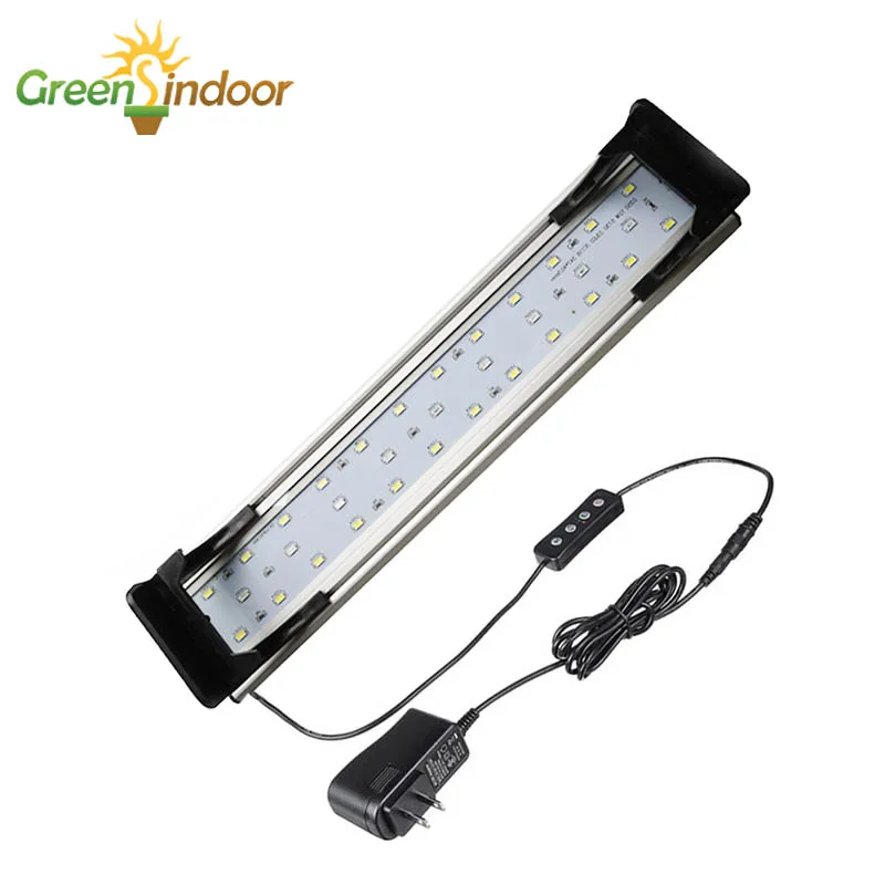 Аквариумное освещение LED Lighting 20-65CM, расширяемое с креплением на зажим для растений 12W, 14W, 16W для аквариума с контроллером включено.