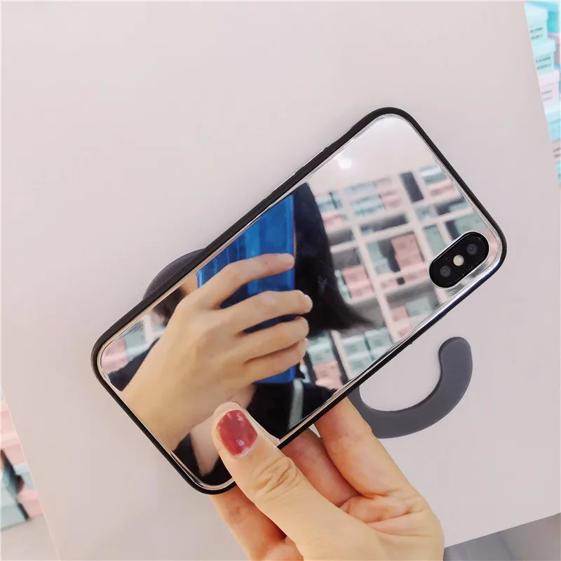 Зеркальный чехол для iPhone X 8 7 6s plus стеклянный зеркальный Apple iphone X11 pro max XR xs XS