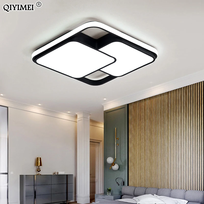 

White Black Painted Modern LED Chandelier lights for Bedroom study room dining room lighting AC85-260V Home Chandelier fixtures