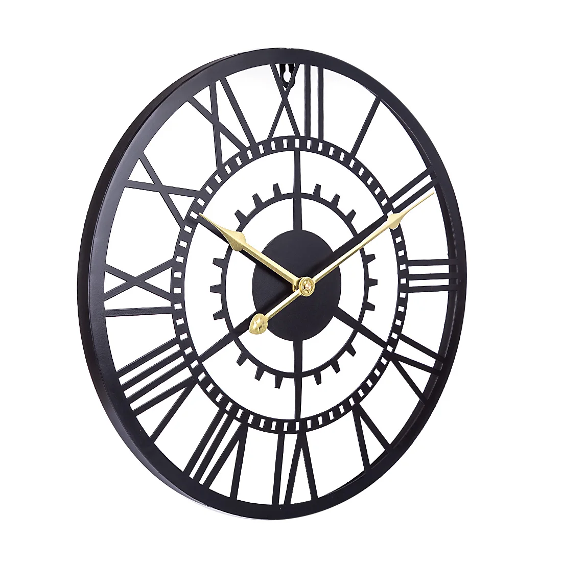 16 дюймовые 40 см железные пустые зубчатые бесшумные настенные часы современные