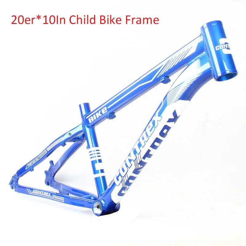blue Сплав алюминиевый 20er 10In детский велосипед рама маленькая MTB Горный велосипедная Рама аксессуары - Цвет: blue