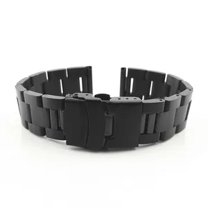 20mm 22mm 24mm 26mm 28mm Solid Stainless Steel Strap Double Safety Buckle Watchband Diving Metal Bel