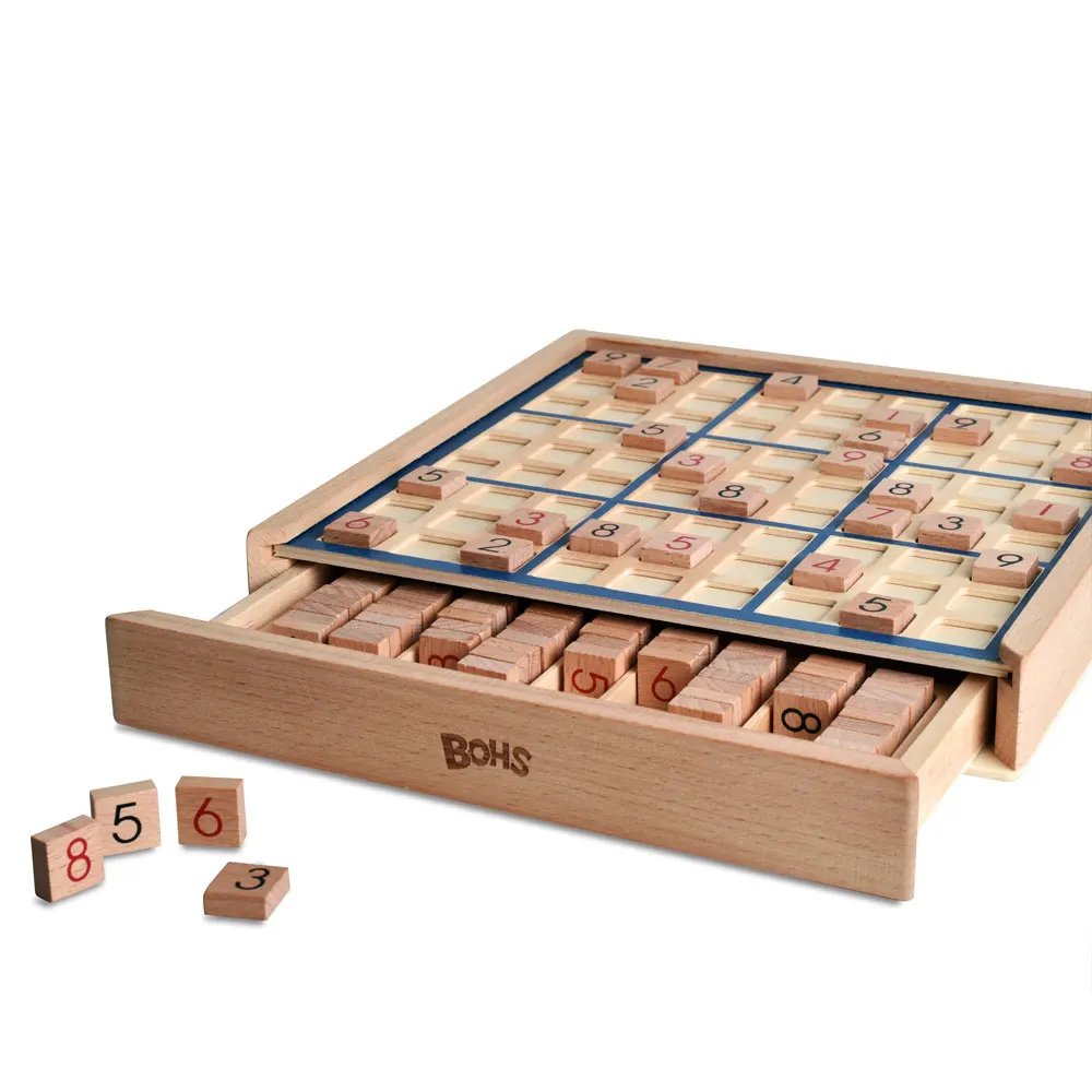 Настольная игра BOHS деревянный Sudoku с книгой из 100 пазлов настольная