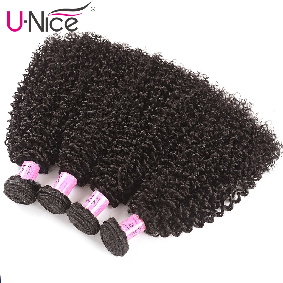 Волосы UNICE бразильские кудрявые вьющиеся волосы 8 "-26" remy 1/3/4 пряди 100% Пряди