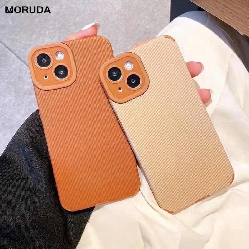 

Camera Protection Phone Case for iPhone 11 12 13 Pro Max PU Leather Vertical Stripes Cover for iPhone Xr X Xs Max 7 8 Plus Funda