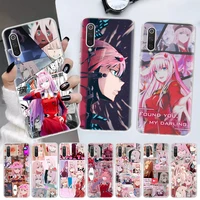 zero two darling in the franxx anime phone case for xiaomi redmi note 10 11 10s 11s 11t 9s 8t 9t 9a 9c 9 pro 8 8a 7 7a fundas