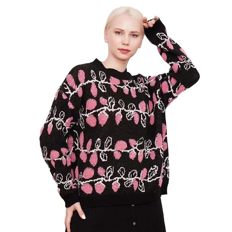 

Best Quality Knitting Pattern Ladies Sweaters Colourful Knit Pullover Sweater