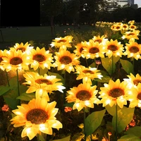 solar outdoor led lights glowing sunflower fairy garden christmas light solar led light outdoor waterproof christmas decorations