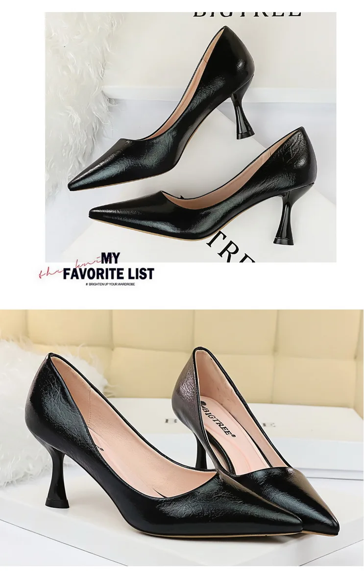 New Women Pumps High Thin Heel Metal Pointed Toe Shallow Sexy Ladies Bridal Wedding Women Shoes Gold High Heel Female Pumps