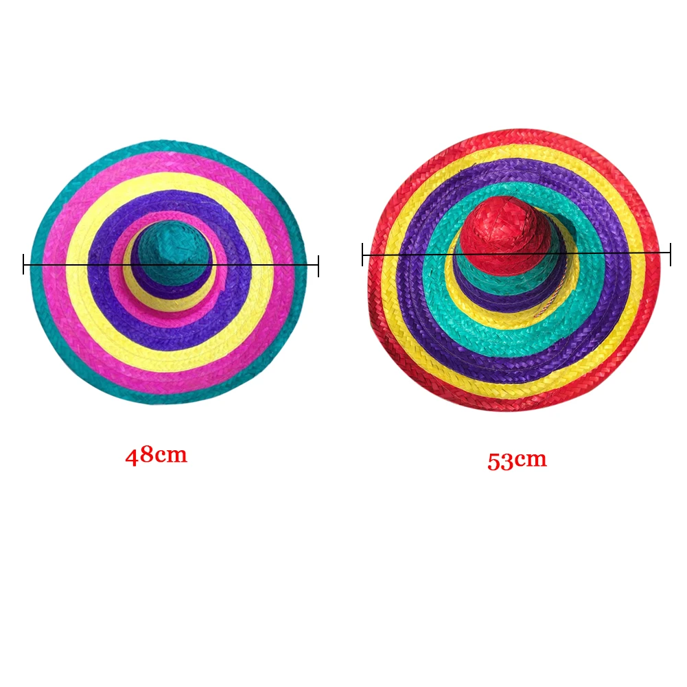 Уличные соломенные шляпы в мексиканском стиле с цветными краями подарок на все