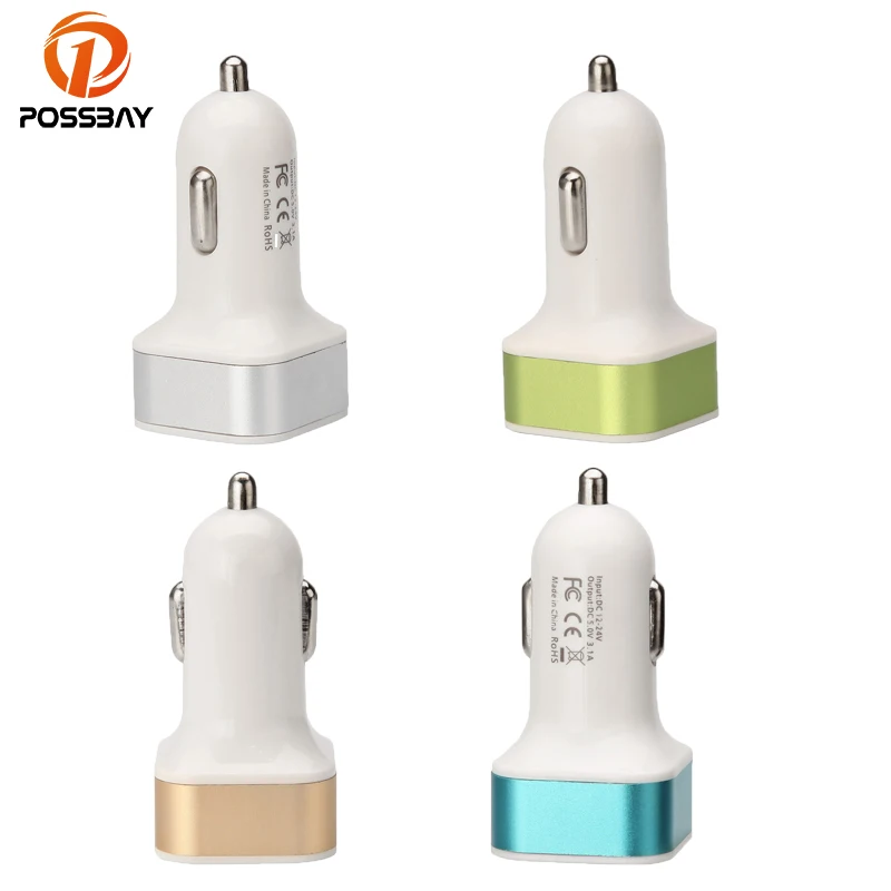 Posbay 12 в двойной USB 2 порта автомобильное зарядное устройство адаптер для Samsung Xiaomi