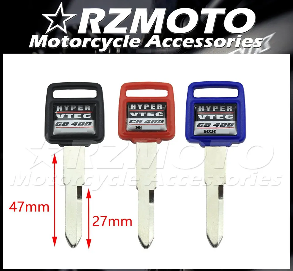 RZMOTO ключ без вырезания лезвия пустые ключи для Honda CB400 HORNET CB500 CB600 CB650 CB750 CB900 CB1000 CB1100