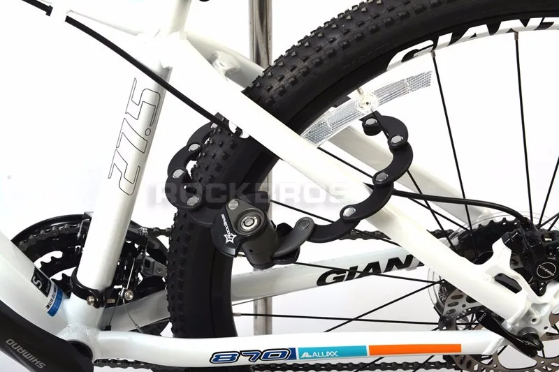 ROCKBROS MTB дорожный велосипед Противоугонная Мини Складная цепь замок складные замки Гамбург замок велосипедный цикл Велосипедные замки 4 цвета