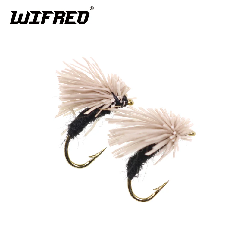 Wifreo 10 шт. #12 черный Дубляж линия волосы оленя Serendipity Fly Нимфа Caddis Радужная форель и