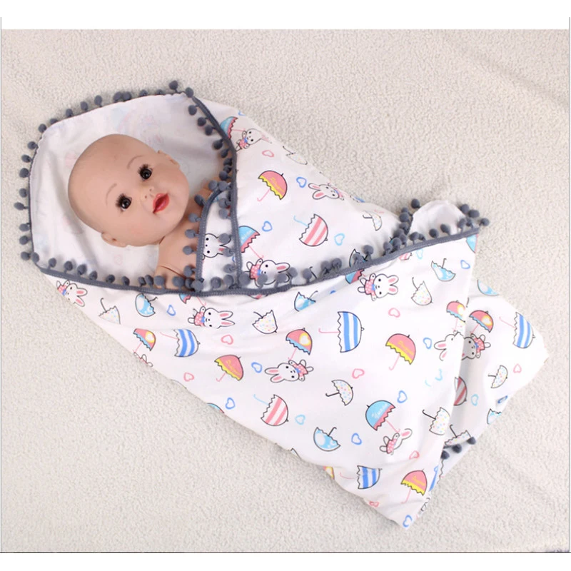 

Baby Blankets Winter Newborn Cotton Swaddle Stroller Bedding Wraps Newborn Receiving Blanket 80*90CM