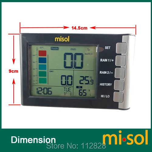 Misol дождевик ЖК дисплей измерение температуры и влажности|Приборы для измерения